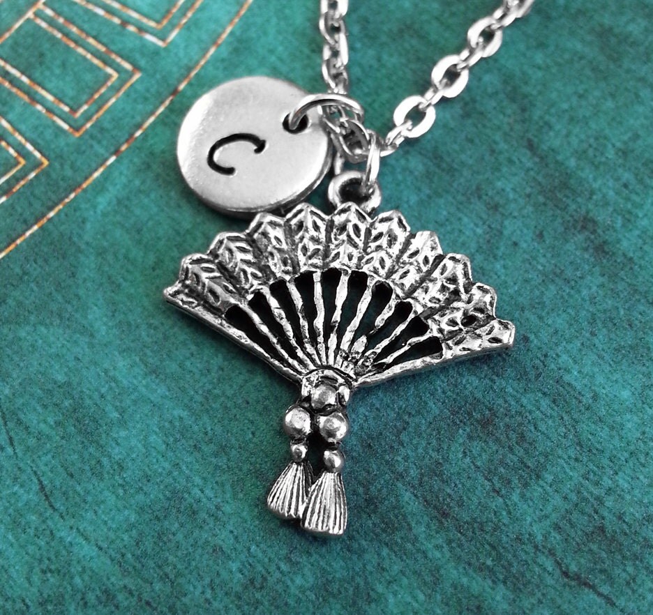 Hand Fan Necklace Personalized Necklace Hand Fan Pendant
