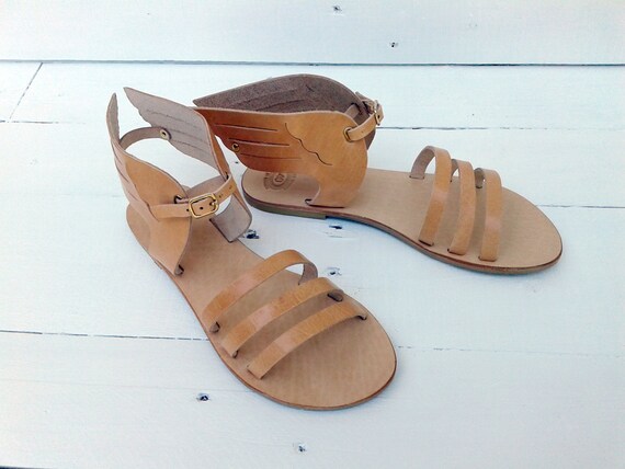 Sandals Ancient Greek handmade Leather HERMES by MagusLeather