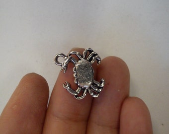 60 Bulk crab tibetan silver charm pendant antique silver wholesale uk12x12mm