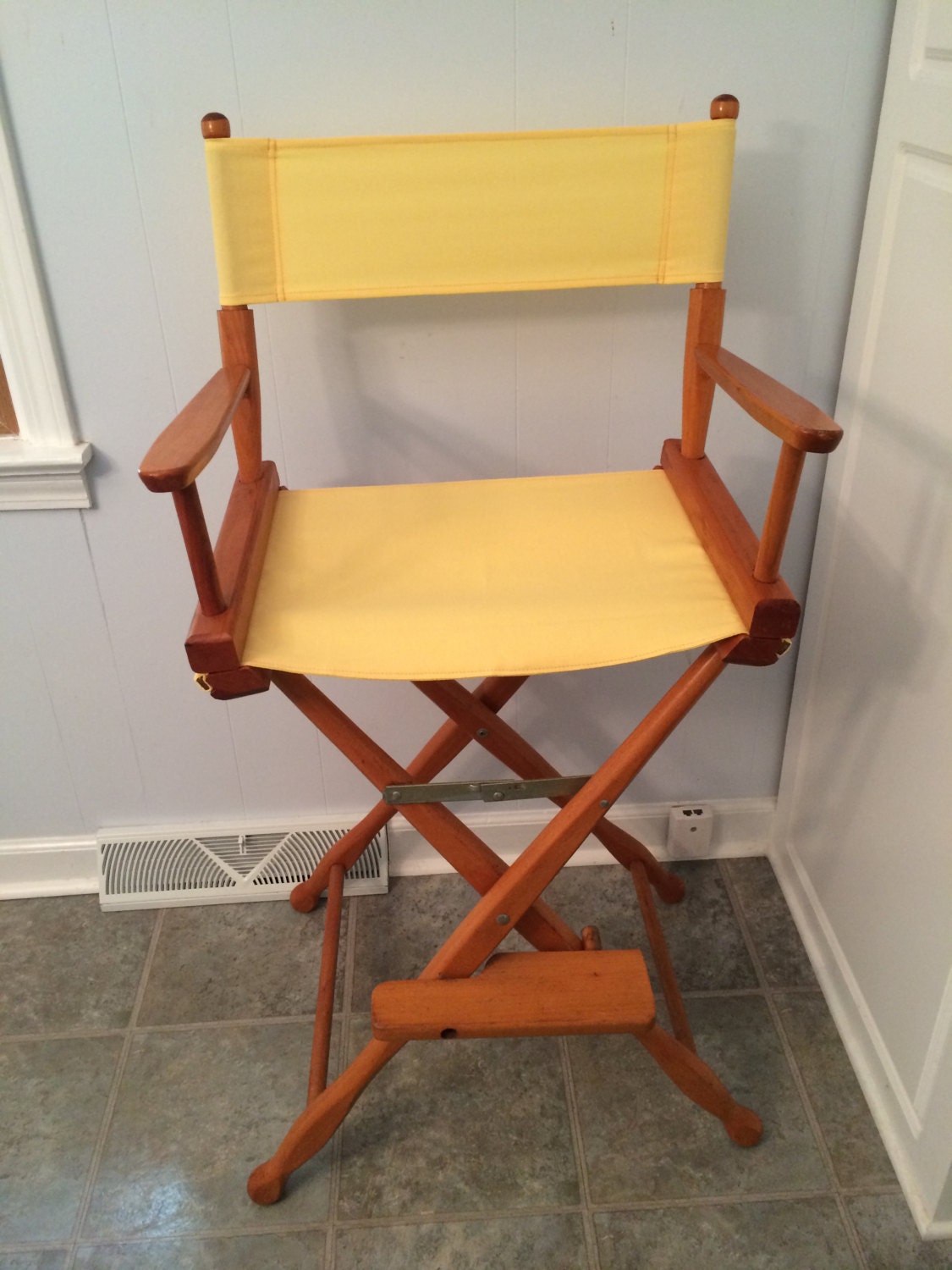 Vintage Gold Medal Folding Furniture Company Tall Directors Chair