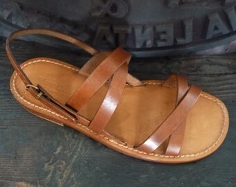 Handcrafted Sandals Women natural vegetable Leather
