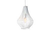 White Marco pendant  hand made elegant see through unique for home,office and commercial  spaces.size:25X35cm by beam studio
