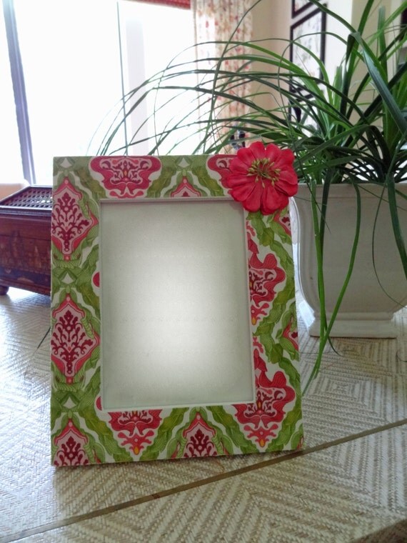 5 x 7 Fabric Decoupage Picture Frame
