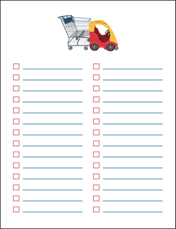 Magnetic Grocery List With Kids Car Shopping Cart magnetic-grocery-list-with-kids-car-shopping-cart