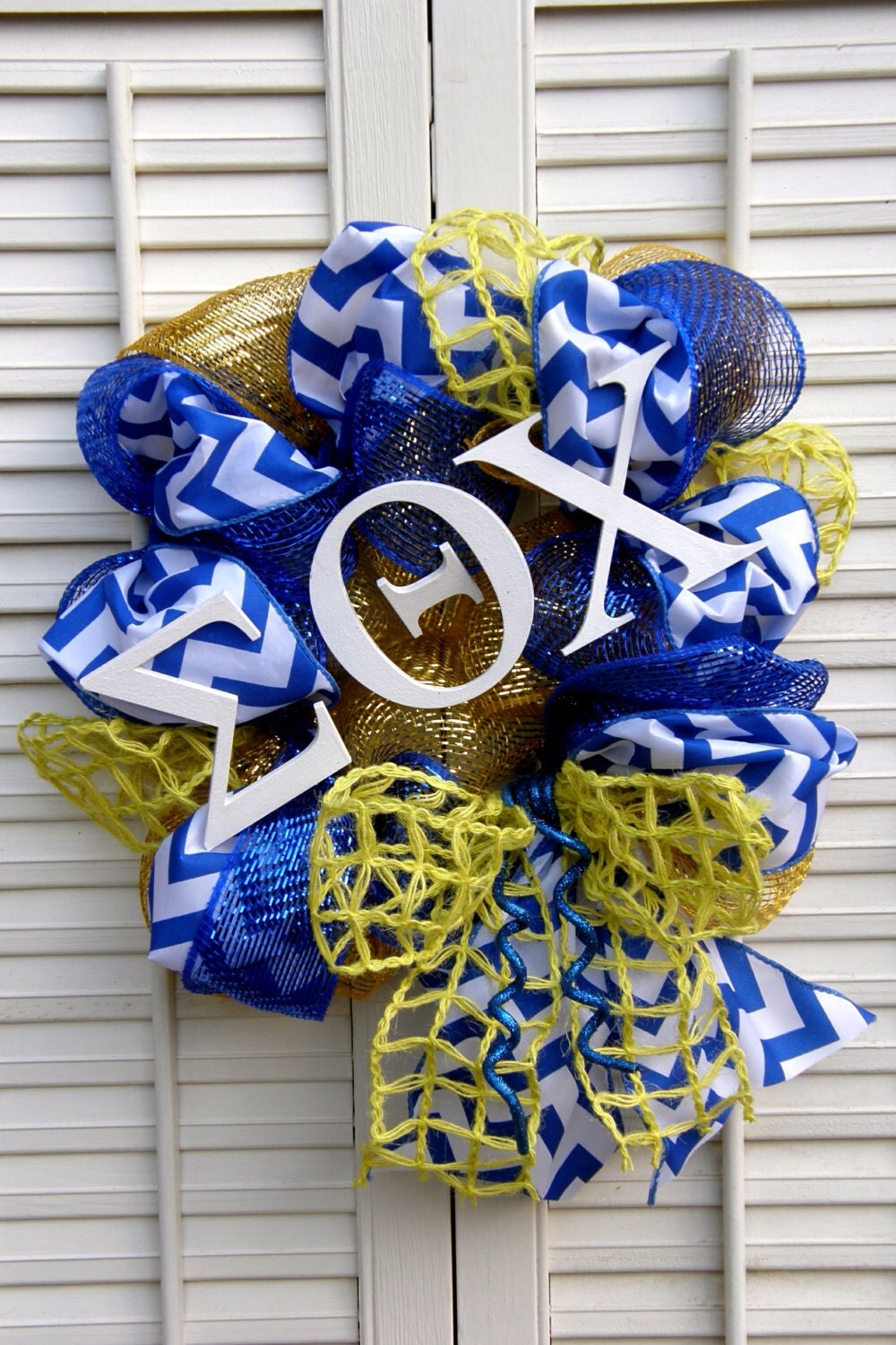 Sorority Decor Sigma Theta Chi Greek Monogram Wreath ACU Dorm