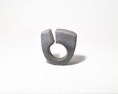 Anel de concreto - jóias contemporâneas concreto moderno mínimo