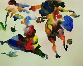 Print of original watercolor painting. A3