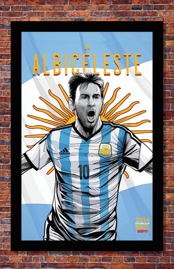 World Cup Soccer TEAM ARGENTINA Poster 13 x 19 inches