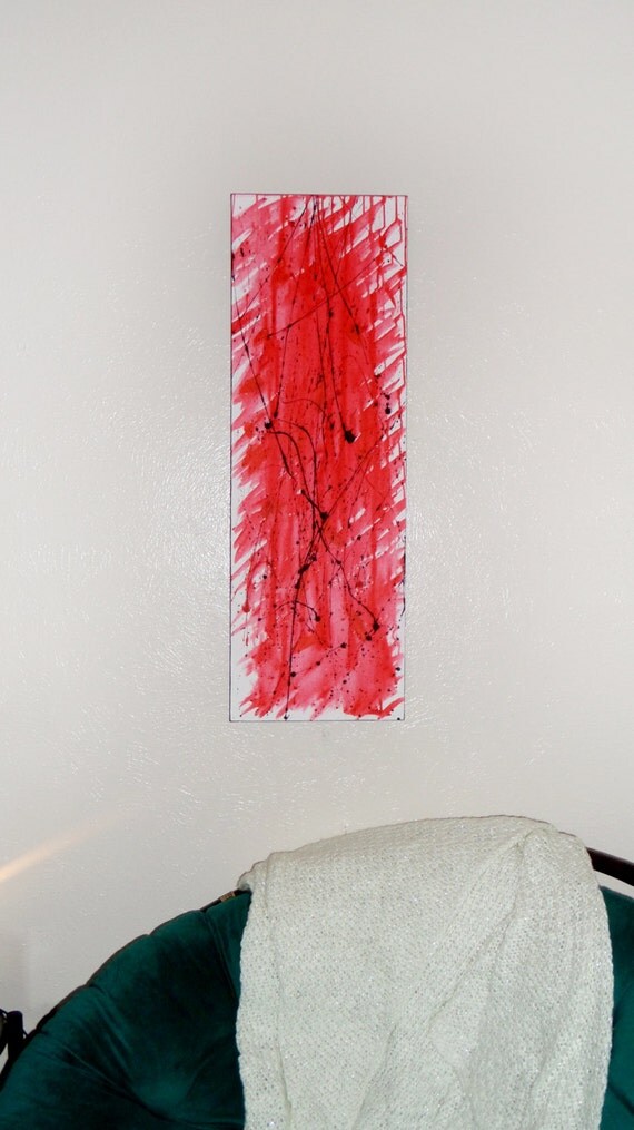 Red and Black Abstract Painting Wall Art Wall Decor by Aldy4Art