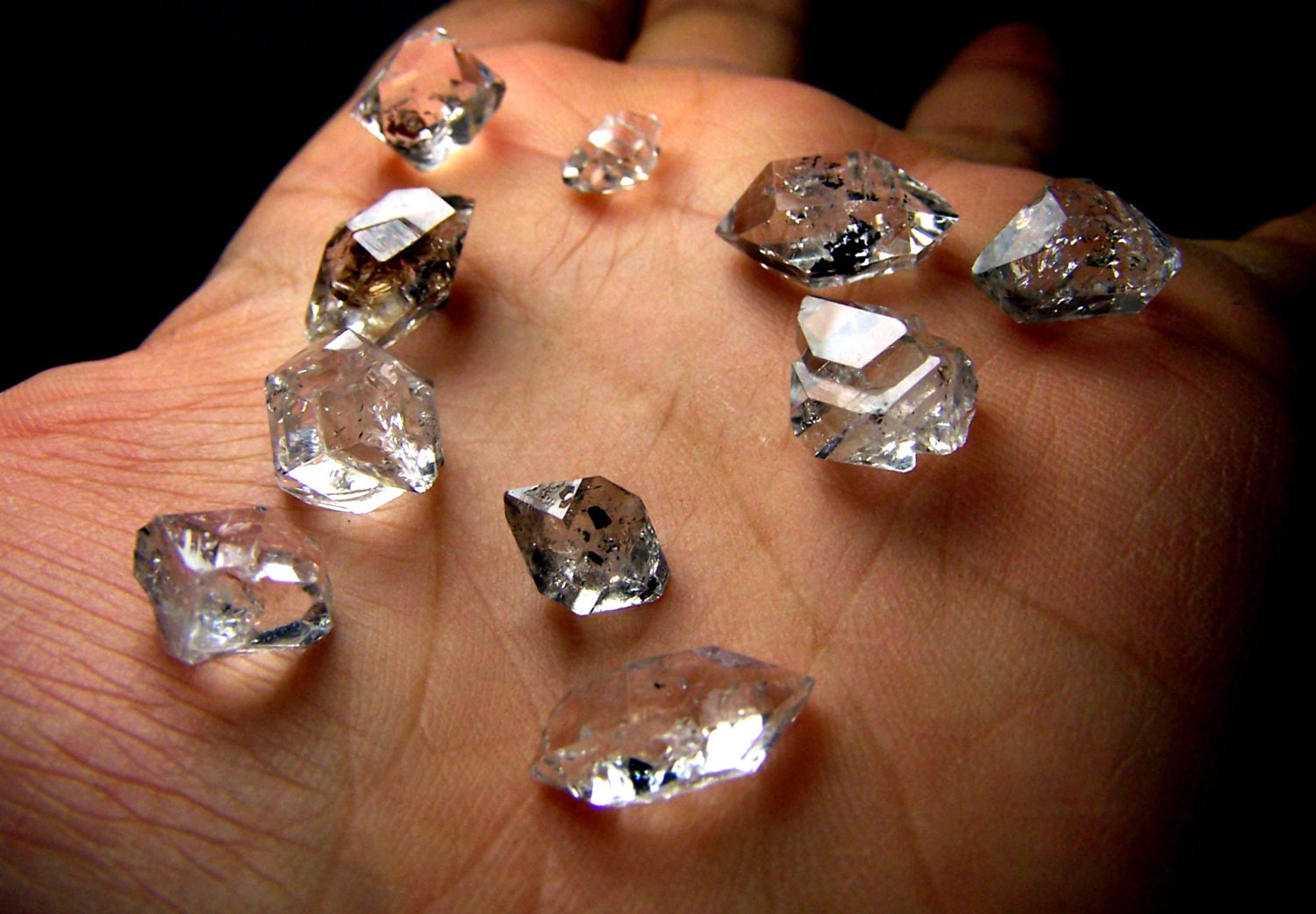 Diamond Quartz crystal by the ounce Herkimer Diamond Type