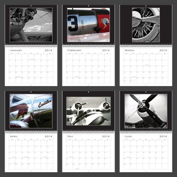 Airplane calendar wall calendar aviation art photography