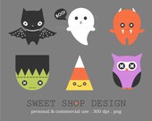 Kawaii Halloween Clipart, Royalty Free Clipart, CUTE, Instant Download Il_170x135
