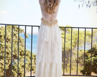 Wedding Dress, Beach Wedding Dress, Boho Wedding Dress, Lace Wedding Dress, Simple Wedding Dress, Alternative Wedding Dress, Wedding Dress