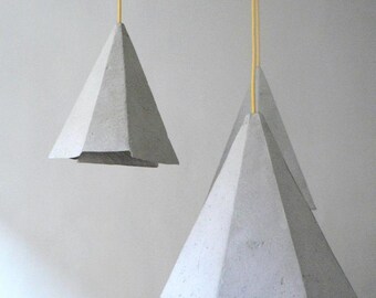 Chandelier Lighting Ceiling Light Chandelier Pendant Light Lamp -Crystals II Industrial Chandelier Modern Hanging Lamp Grey Paper Mache Lamp