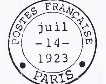 Paris Stencil French Stencil Postmark Stencil by TheBeadSource
