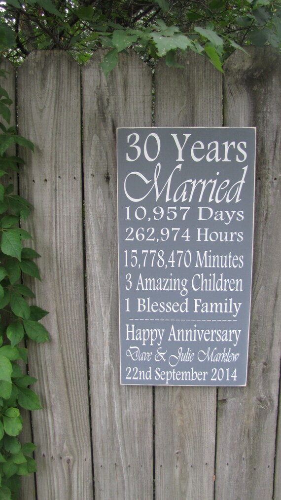 Anniversary Wood Sign Personalized Wooden Sign Customizable