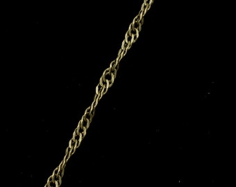 Antique Brass, 1.5mm Spiral Link Chain CC170