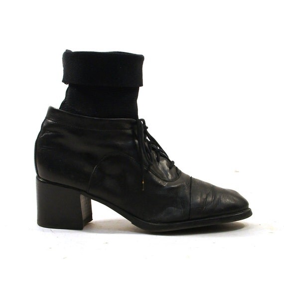 sock lace up boots