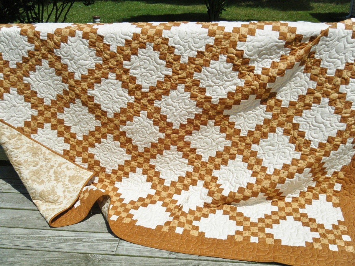 Double Irish Chain Quilt queen size