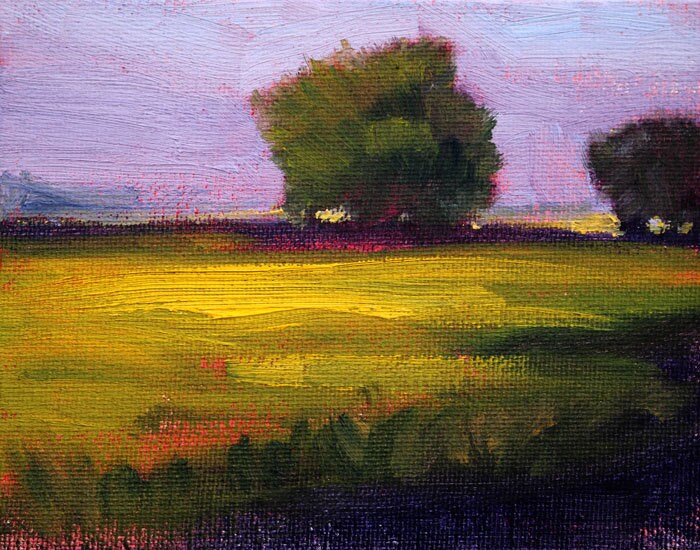 Miniature Landscape Oil Painting Original on Canvas 4x5