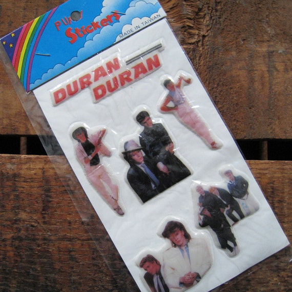 Vintage Retro 80s Duran Duran Puffy Stickers By Bostonbaglady