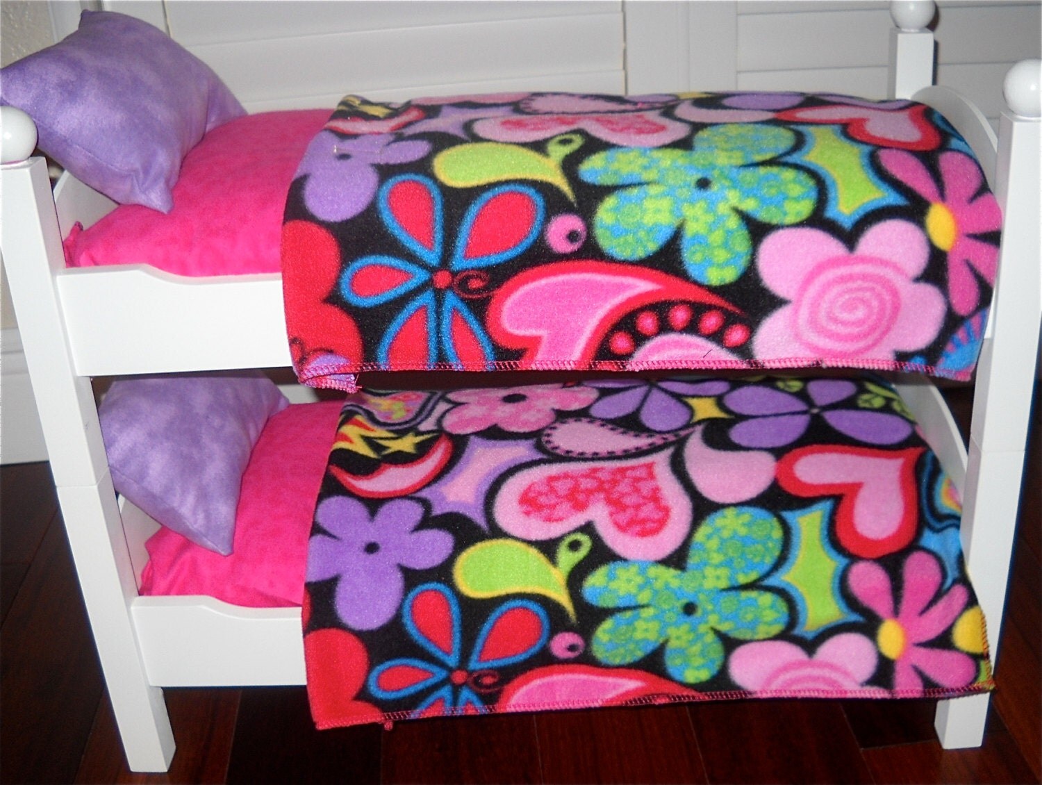 SALE Personalized American Girl Doll Bed by Dollbeddingboutique