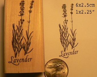 Lavender rubber stamp P55