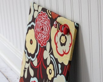 Fabric covered magnet board 12 inch x 12 inch covered in Mocca Fabric