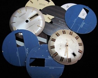 Steampunk Watch Faces Vintage Antique Dials Parts Altered Art Industrial DF 30