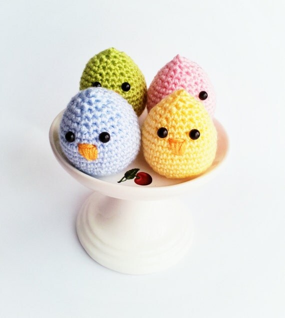 Items similar to easter baby spring chicks (Set of 4) easter gift