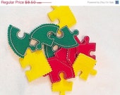 Christmas in July Sale Felt Puzzle games Set of 3 shapes Perfect for very young chlidren busy bags or quiet books Il_170x135