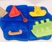 Boat felt flannel board set includes 10 pieces great for quiet books or busy bags Il_170x135