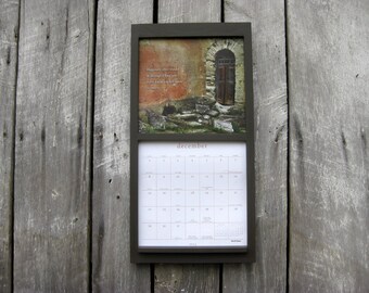 12 x 24 Calendar Wood Frame Holder in Classic by SugarShackShoppe