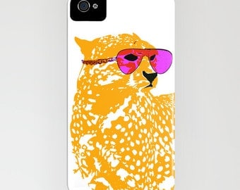 Cool Cheetah with sun glasses on Phone Case - samsung galaxy, Leopard , safari animal, iPhone 6S, iPhone 6 Plus