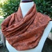 Pashmina INFINITY Scarf or Shawl, Chunky, Orange, Black, Eternity, Elegant, Unisex, READY to SHIP