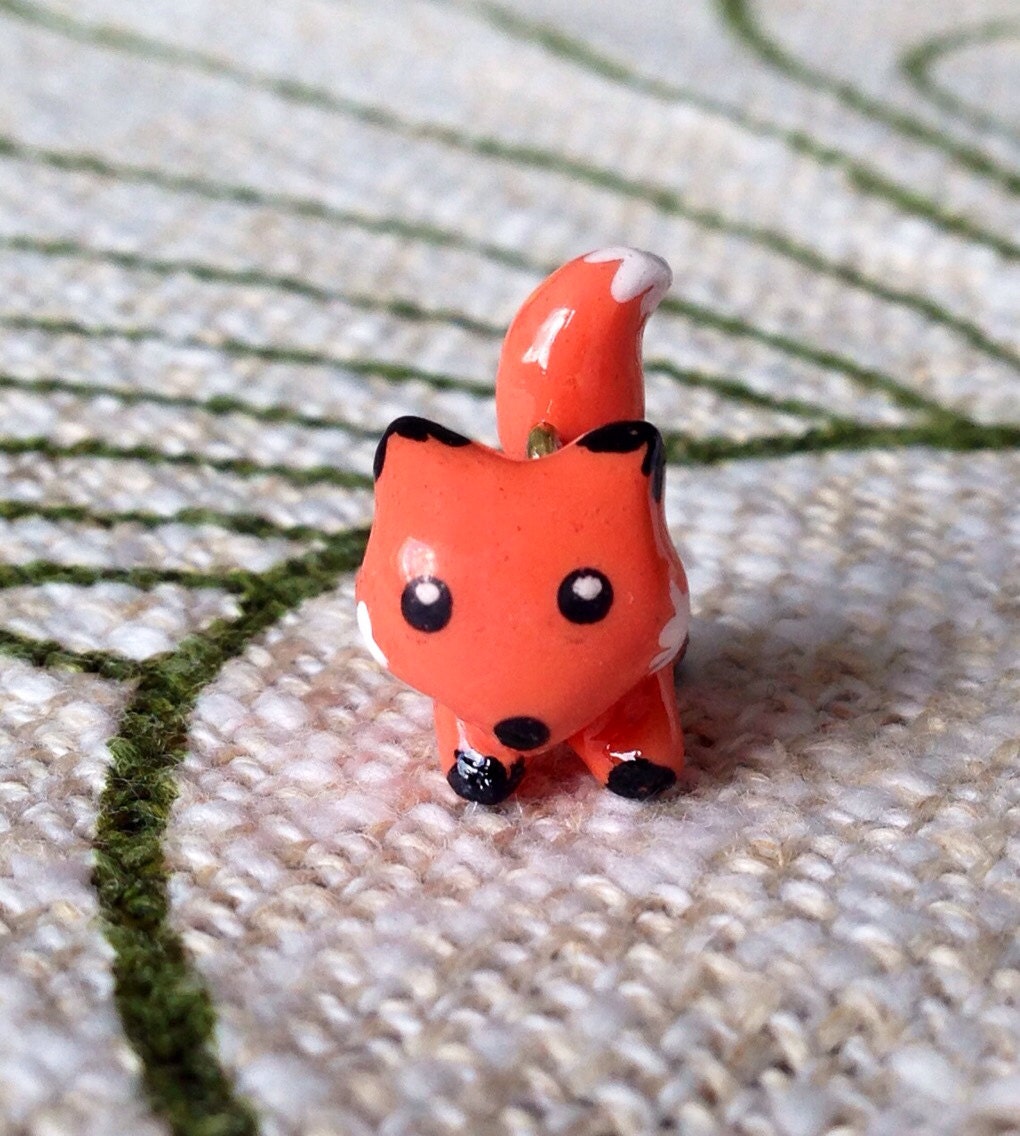 Cute Kawaii Polymer Clay Charm: Little Fox