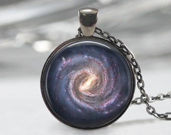 Galaxy Glass Pendant, Galaxy Charm, Solar System Pendant,Galaxy Necklace,Galaxy Jewelry