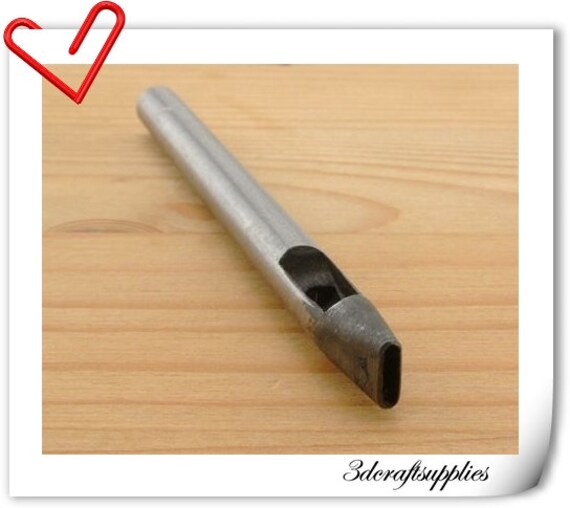 8mm x 2mm Rounded rectangular hole punch leather hole