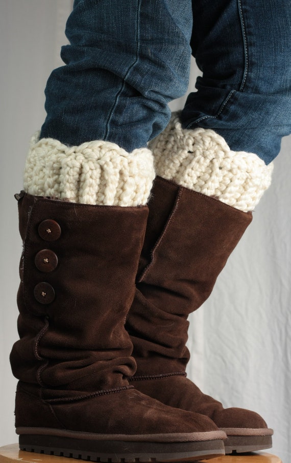 Boot Cuff pattern with scallops DIY boot by ChocolateDogStudio