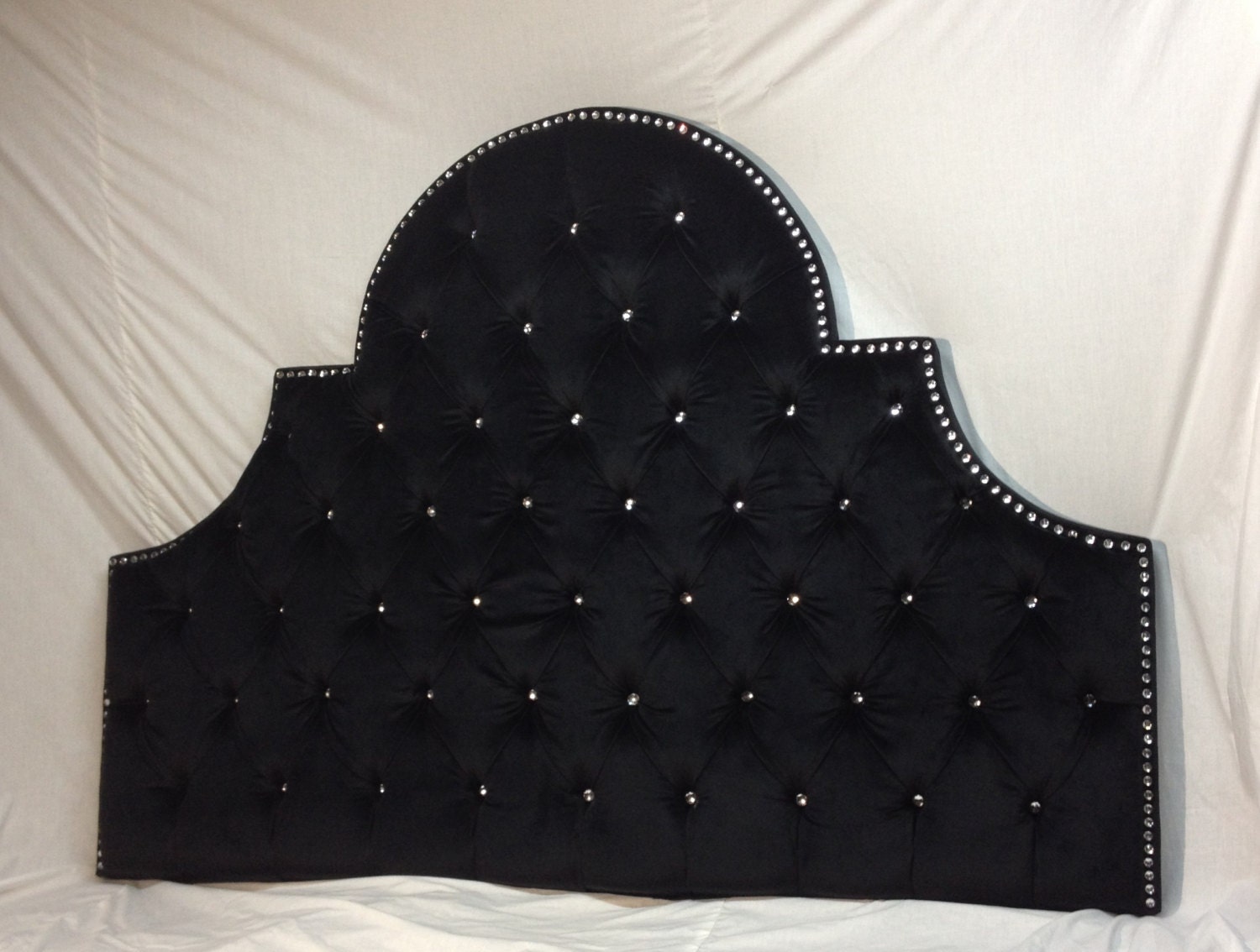 Night Sky Tufted Headboard with Rhinestones Queen