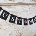 Just Married Banner - Embossed Sm Dots - READY TO SHIP - Wedding Garland Wedding Decoration Wedding Photo Prop Just Married Garland