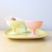 hazel atlas pastel pink moderntone sherbet cups set of five