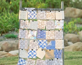 Wedding Guest Book Quilt, Big Blocks, Small Event, YOU Pick Fabric colors, Autograph, Wedding, Party, Graduation, guest book alternative