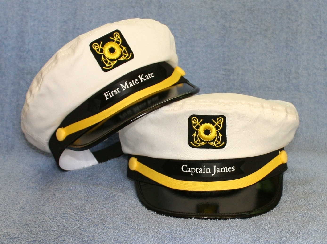 Set of two Yacht CAPTAIN'S HATS Personalized maybe one