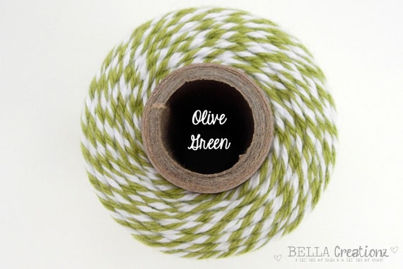 SALE - Olive Green  Bakers Twine by Timeless Twine - Goes GREAT with Stampin Up Old Olive