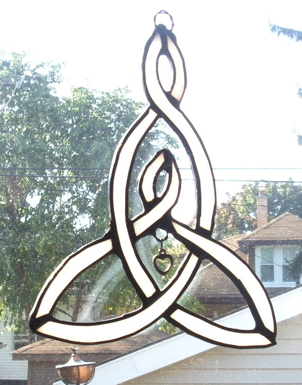 Celtic Knot Mother and Child Stained Glass Suncatcher with