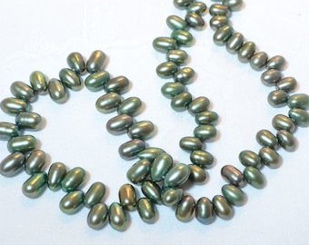 Freshwater Strand Olive Top-Drilled Pearls