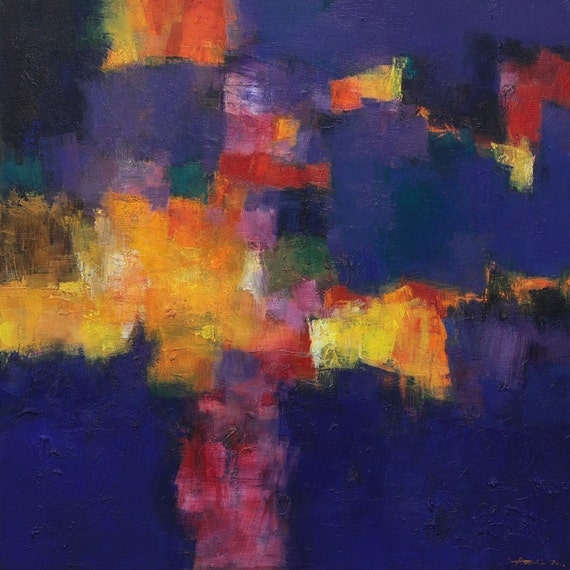 September 2014 8 Original Abstract Oil Painting 72.7 cm
