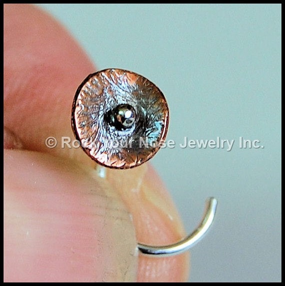 Nose Stud / Wavy Copper Disc / Nose Screw / Nose Bone
