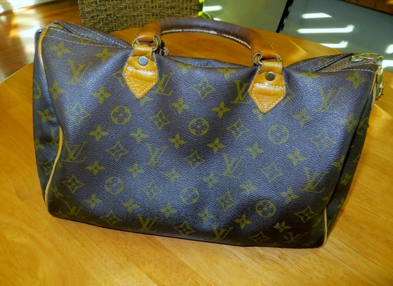 Authentic Vintage Louis Vuitton Monogram Speedy 30 Handbag by